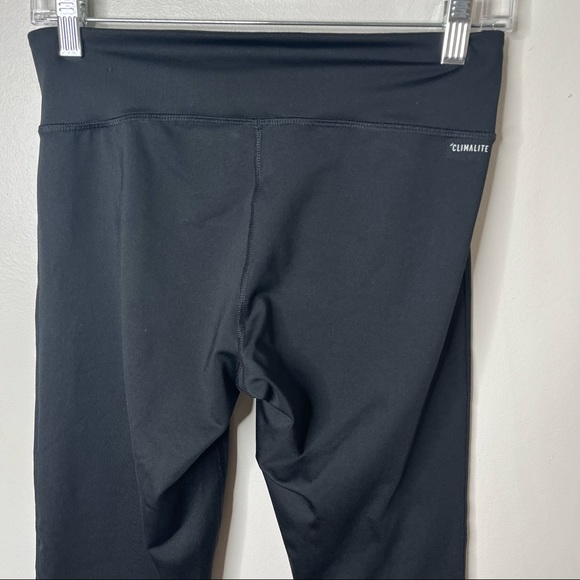 ADIDAS CLIMALITE 3/4 Mid-Rise Spell Out Three Stripes Training Tight - Picture 7 of 10